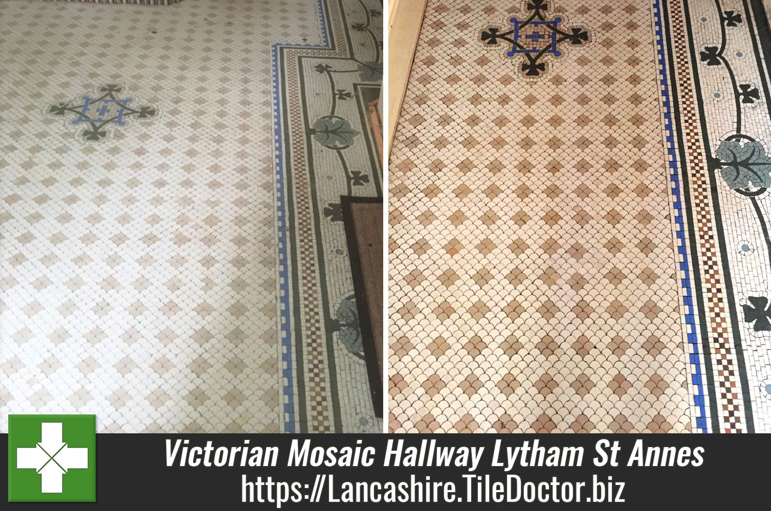 100 Year-Old Victorian Mosaic Hallway Rejuvenated in Lytham St Annes