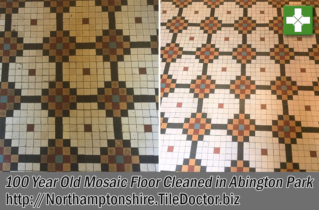 Mosaic Tiled Edwardian Floor Cleaning Abington Park