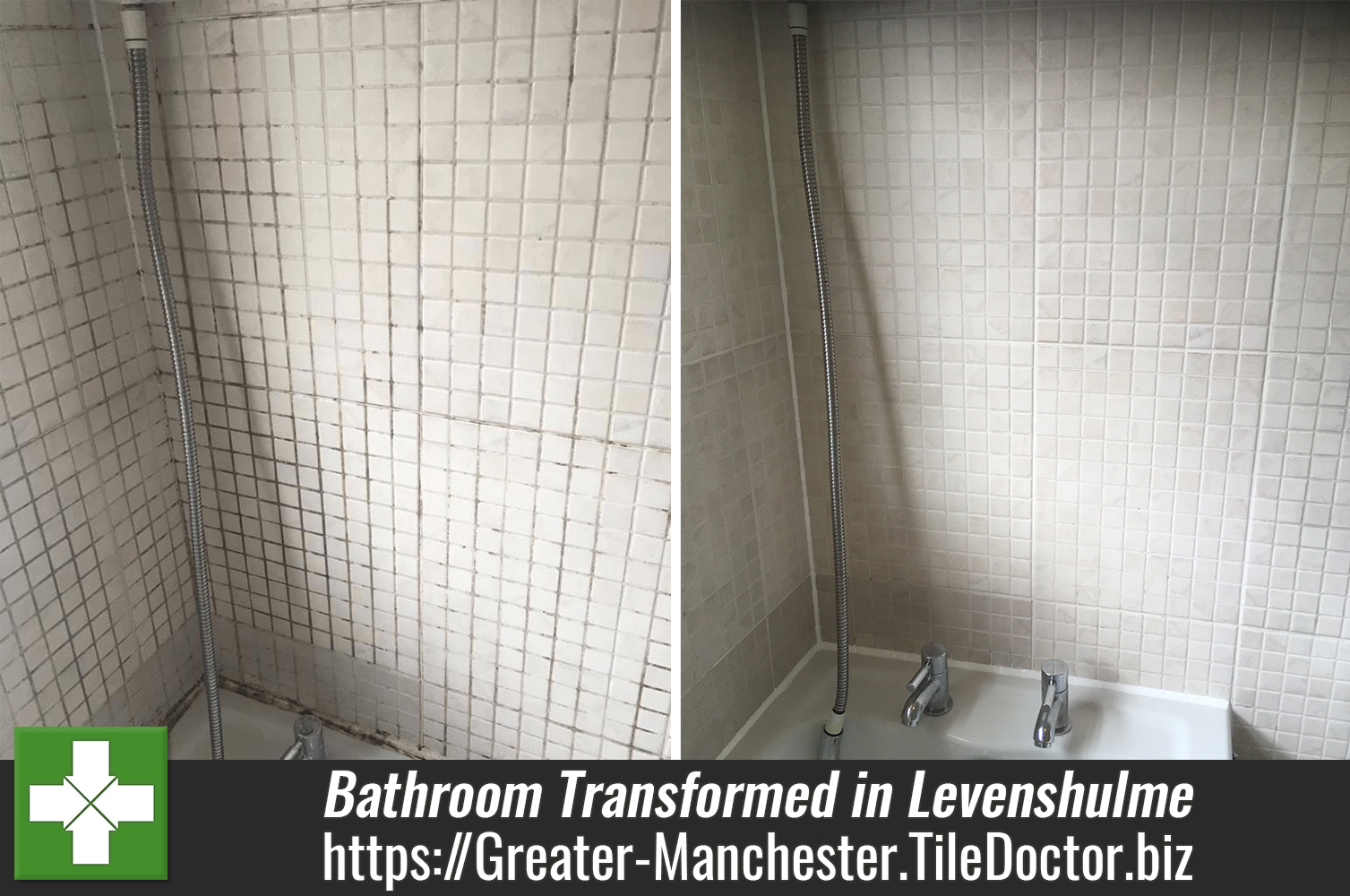 Ceramic Bathroom Tiles Before After Restoration Levenshulme