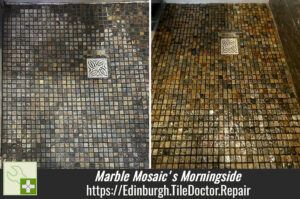 Mosaic Marble Shower Tile Renovation Morningside Edinburgh